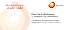 Flyer Kinaesthetics Fachtagung Schwäbisch Hall 2024 Bild anzeigen